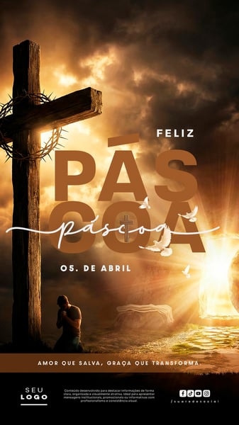 FELIZ PÁSCOA 05 DE ABRIL STORY SOCIAL MEDIA PSD EDITÁVEL 4