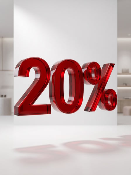 TEXTO 3D 20% PARA CAMPANHAS DE DESCONTOS 03