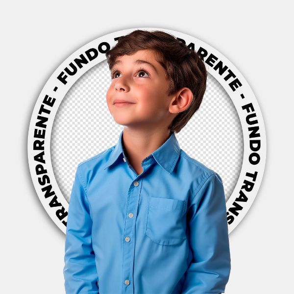 CRIANÇA | MENINO COM ROUPAS AZUIS | IMAGEM SEM FUNDO