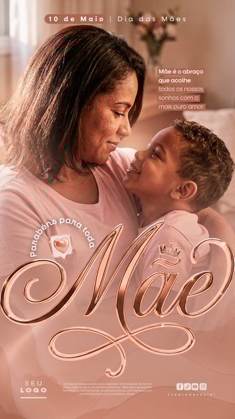 DIA DAS MÃES 10 DE MAIO STORY SOCIAL MEDIA PSD EDITÁVEL 5