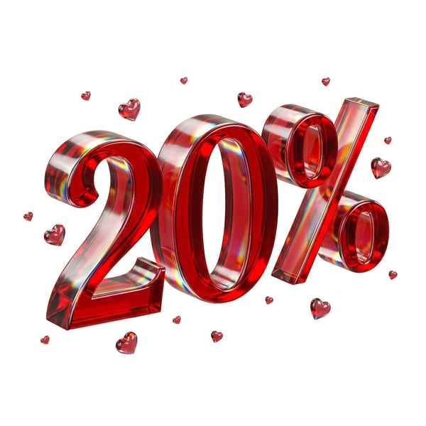 TEXTO 3D 20% PARA CAMPANHAS DE DESCONTOS 05