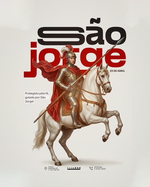 DIA DE SÃO JORGE 23 DE ABRIL SOCIAL MEDIA PSD EDITÁVEL 2