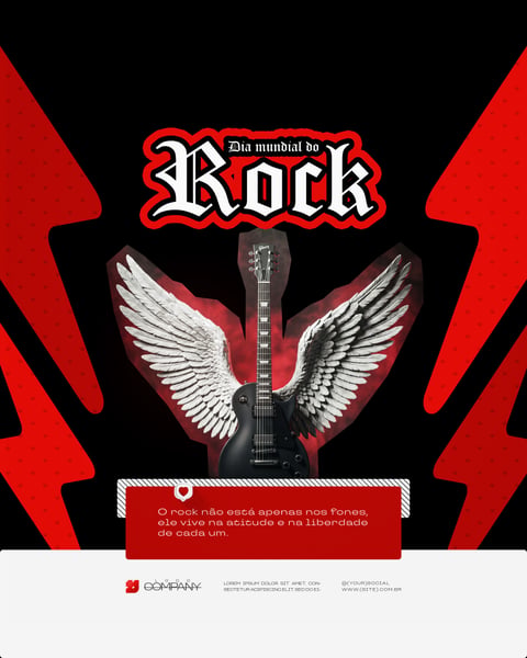 DIA MUNDIAL DO ROCK FLYER SOCIAL MEDIA PSD EDITÁVEL 4