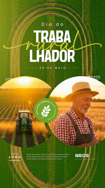 DIA DO TRABALHADOR RURAL 25 DE MAIO SOCIAL MEDIA EDITÁVEL STORY 7