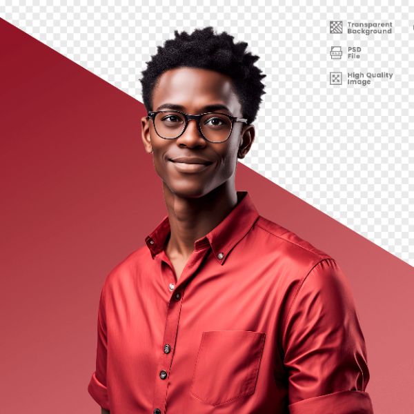 HOMEM COM CAMISA VERMELHA