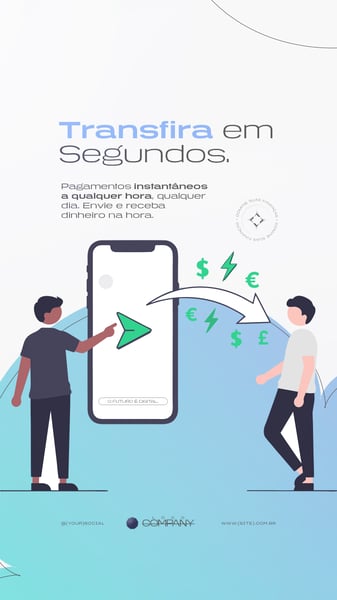 FINTECH E DIGITAL BANKING FINANÇAS MODERNAS SOCIAL MEDIA PSD EDITÁVEL 2 STORY