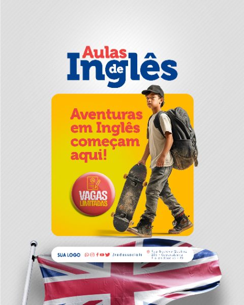 SOCIAL MEDIA - AULAS DE INGLÊS - AVENTURAS EM INGLÊS