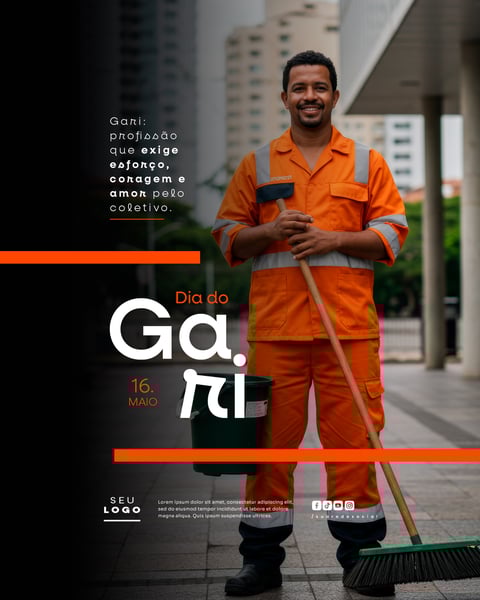 DIA DO GARI 16 DE MAIO SOCIAL MEDIA FEED EDITÁVEL