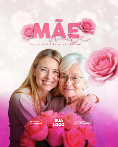 DIA DAS MÃES SOCIAL MEDIA PSD EDITÁVEL