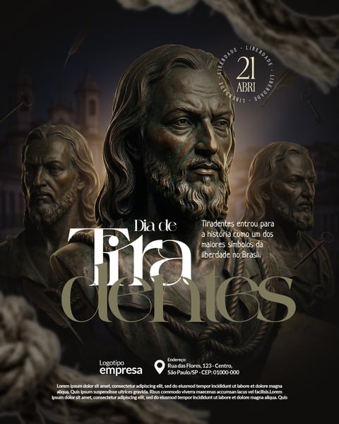 Dia de Tiradentes 21 de Abril Social Media PSD Editável
