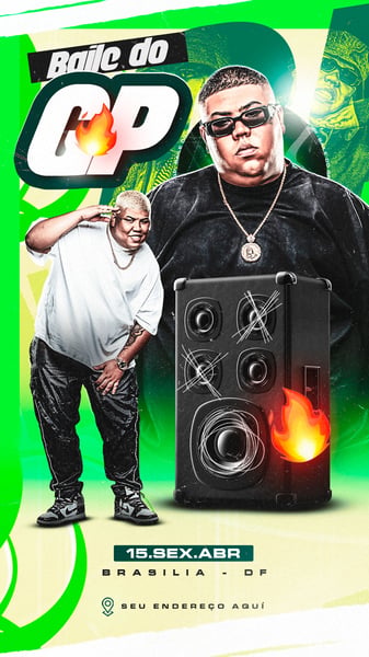 FLYER EVENTO BAILE PSD EDITÁVEL