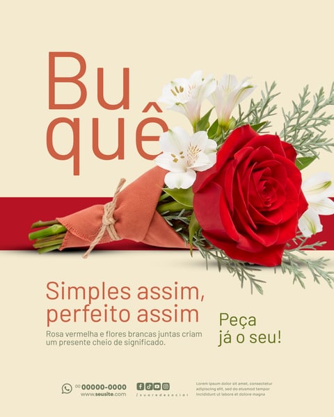 FLORICULTURA SOCIAL MEDIA PSD EDITÁVEL 3