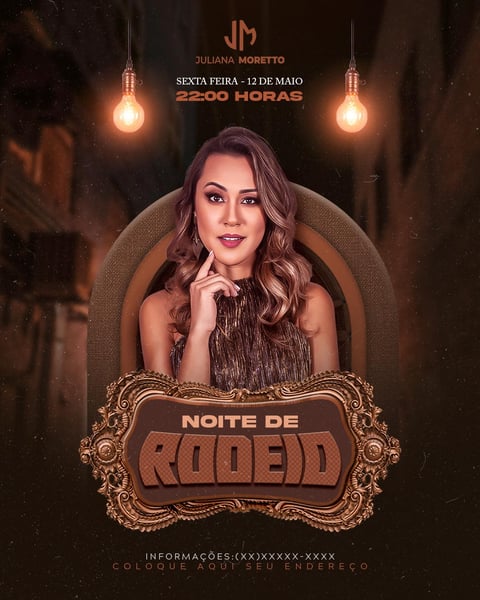 FLYER EVENTO NOITE DE RODEIO FEED