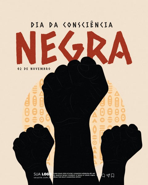 Dia da Consciência Negra Social Media PSD Editável 