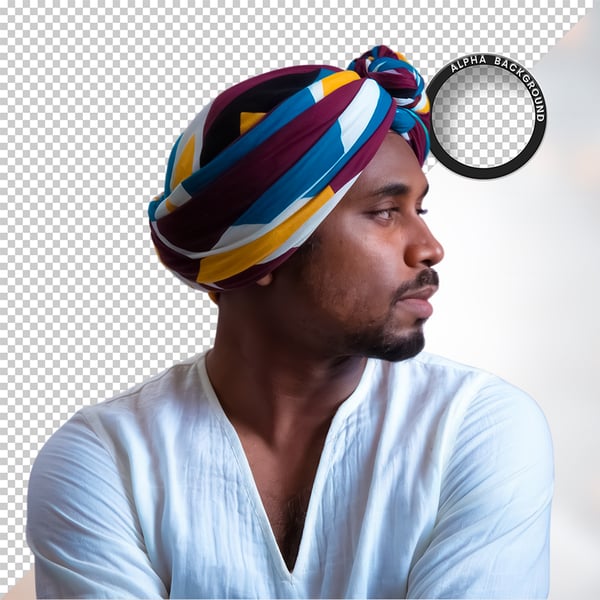 HOMEM NEGRO AFRO ELEMENTO PSD PNG