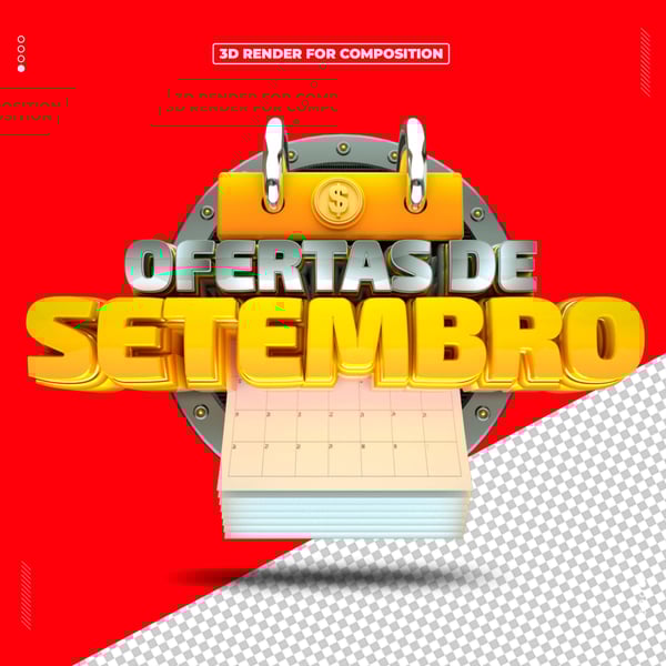 SELO 3D OFERTAS DE SETEMBRO PARA COMPOSIÇÃO
