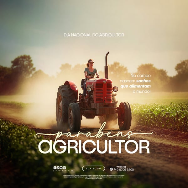 28 DE JULHO - DIA NACIONAL DO AGRICULTOR FLYER SOCIAL MEDIA PSD EDITÁVEL