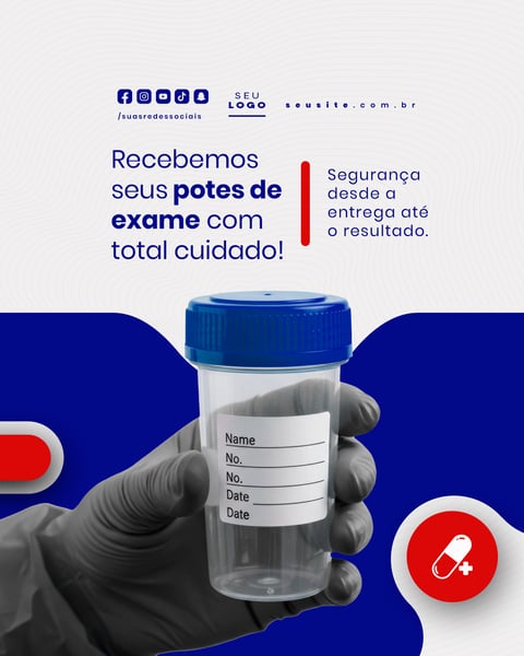 Farmácia Descontos Manipulados exames curativos social media editável