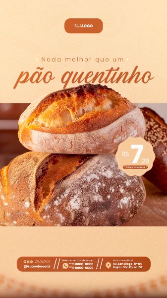 PÃO ARTESANAL PANIFICADORA SOCIAL MEDIA STORY