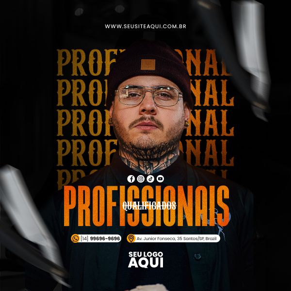 BARBEARIA, BARBEIRO, CABELELEIRO - SOCIAL MEDIA - PSD EDITÁVEL