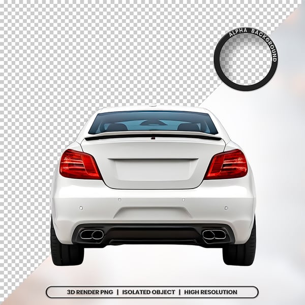 3D RENDER FUNDO DE UM CARRO ELEMENTO ÍCONE PSD PNG