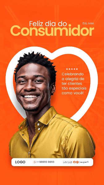 15 DE MARÇO - DIA DO CONSUMIDOR SOCIAL MEDIA LARANJA