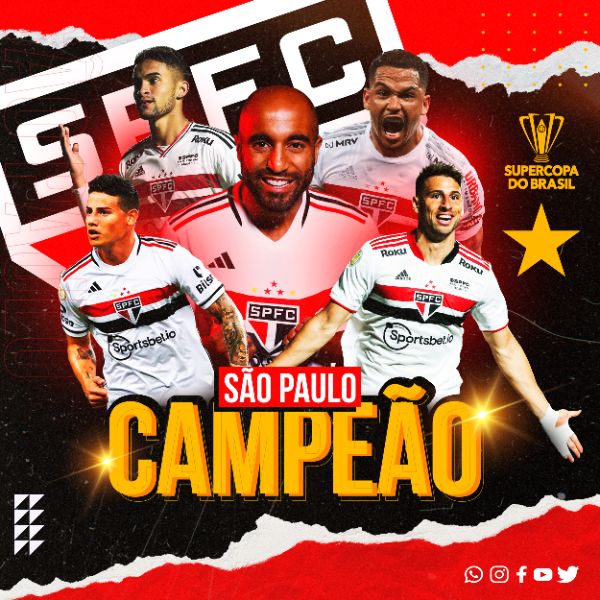 FLYER SOCIAL MEDIA FUTEBOL SÃO PAULO CAMPEÃO