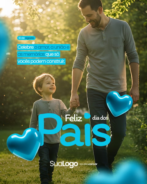 DIA DOS PAIS SOCIAL MEDIA EDITÁVEL FIGMA Figma Social Media Template