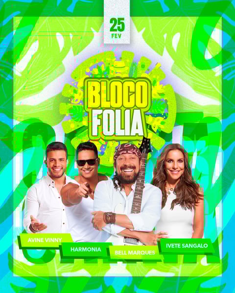 FLYER PARA EVENTOS 2026 BLOCO FOLIA FEED
