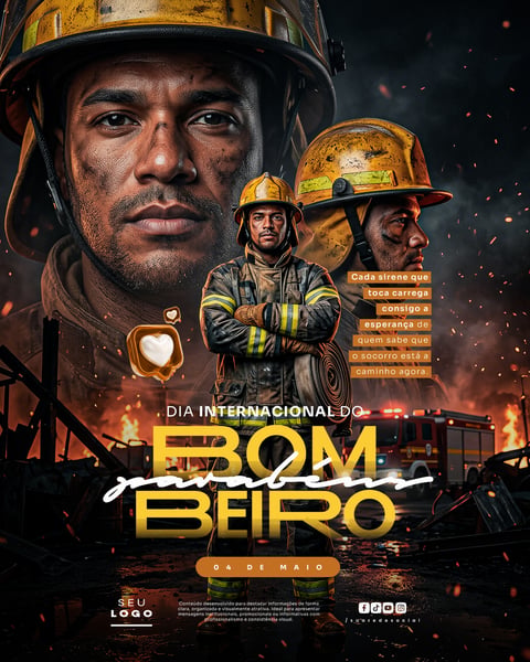 DIA INTERNACIONAL DO BOMBEIRO 04 DE MAIO SOCIAL MEDIA PSD EDITÁVEL 5