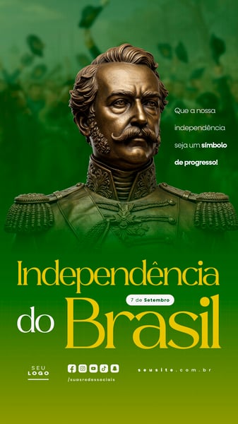 INDEPENDÊNCIA DO BRASIL 7 DE SETEMBRO STORY SOCIAL MEDIA EDITÁVEL