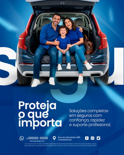 Seguradora Social Media PSD Editável 2