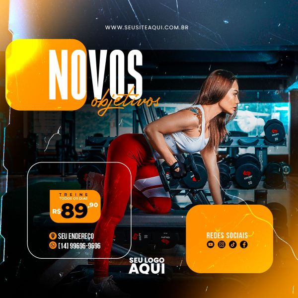 ACADEMIA - CROSS FIT - FITNESS | SOCIAL MEDIA | PSD EDITÁVEL