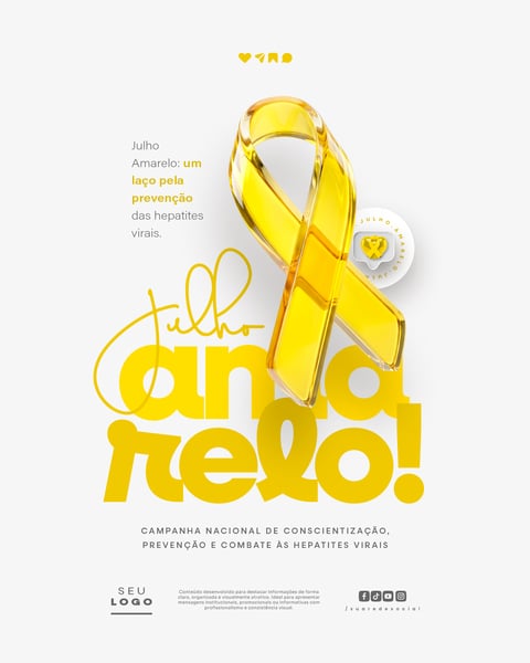 JULHO AMARELO CAMPANHA DE PREVENÇÃO E COMBATE ÀS HEPATITES VIRAIS SOCIAL MEDIA PSD EDITÁVEL 3