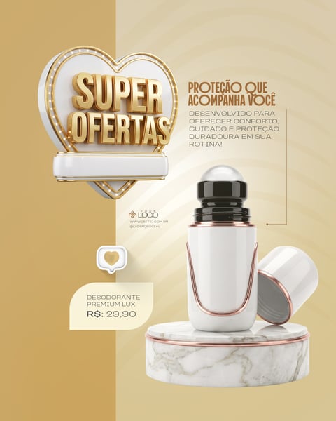 LOJA DE COSMÉTICOS OFERTA ESPECIAL BANNER PROMOCIONAL SOCIAL MEDIA PSD EDITÁVEL 1