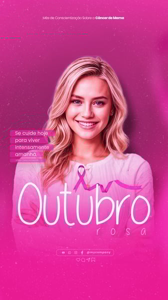 CNH OUTUBRO ROSA MS DE CONSCIENTIZAO SOBRE O CNCER DE MAMA SOCIAL MEDIA FLYER PSD EDITVEL F3