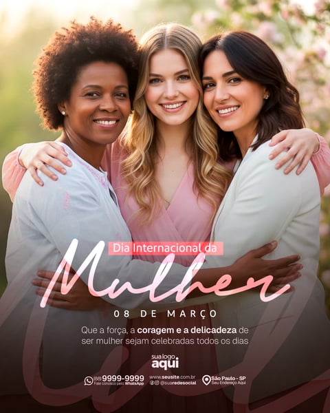 Social Media Dia Internacional da Mulher PSD Editável