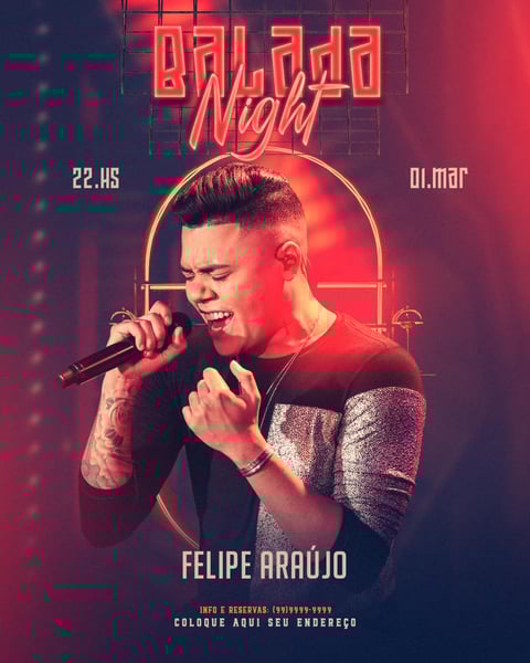 FLYER EVENTO BALADA NIGHT FEED