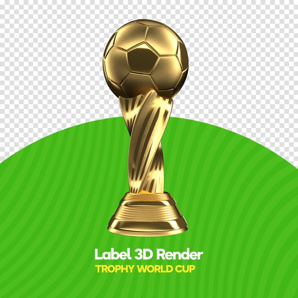 ELEMENTO 3D PNG TROFÉU TAÇA COPA DO MUNDO BRASIL