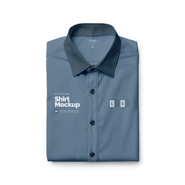 CAMISA DOBRADA PSD EDITÁVEL MOCKUP