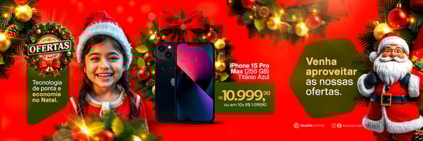 NATAL DE OFERTAS CARROSSEL IPHONE PROMOÇÃO FEED PSD EDITÁVEL