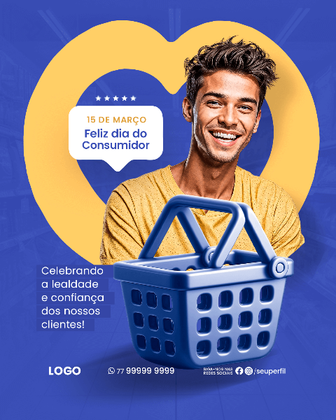 15 DE MARÇO - DIA DO CONSUMIDOR SOCIAL MEDIA AZUL