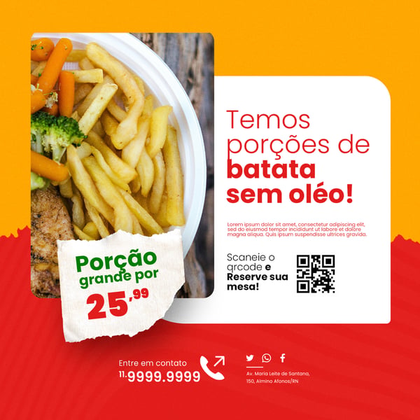 RESTAURANTE  PORÇÕES DE BATATA