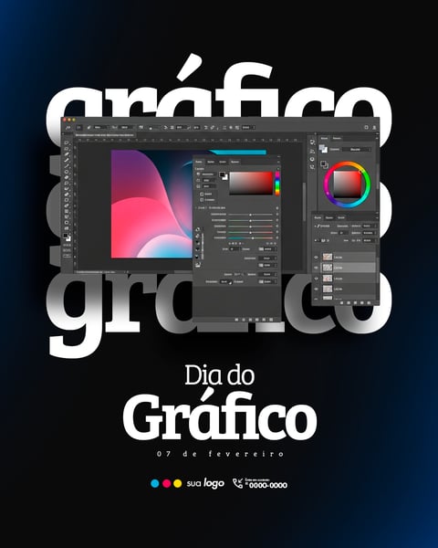 DIA DO GRÁFICO 2 PSD EDITÁVEL
