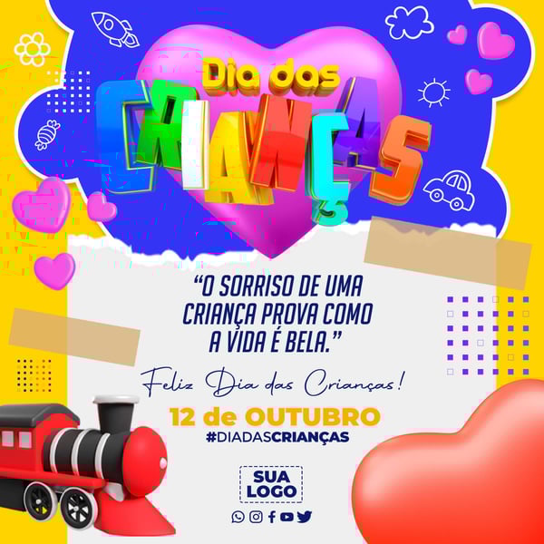 DIA DAS CRIANÇAS SOCIAL MEDIA PSD EDITÁVEL