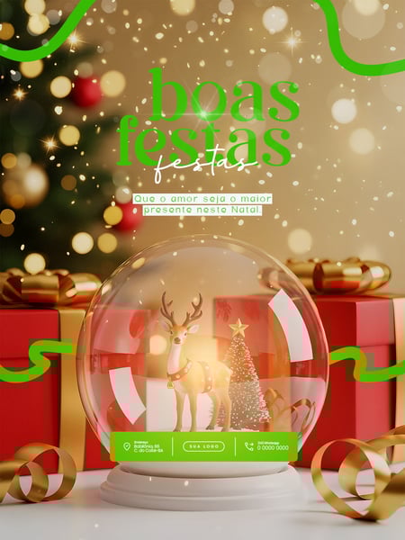 FELIZ NATAL 25 DE DEZEMBRO SOCIAL MEDIA PSD EDITÁVEL 35