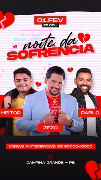FLYER PSD EDITÁVEL NOITE DA SOFRÊNCIA STORIES