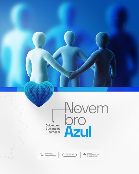 NOVEMBRO AZUL CAMPANHA PREVENÇÃO CÂNCER DE PRÓSTATA SOCIAL MEDIA PSD EDITÁVEL 5