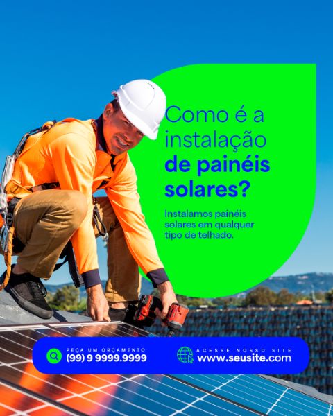 ENERGIA SOLAR INSTALAÇÃO DE PAINÉIS SOLARES FEED