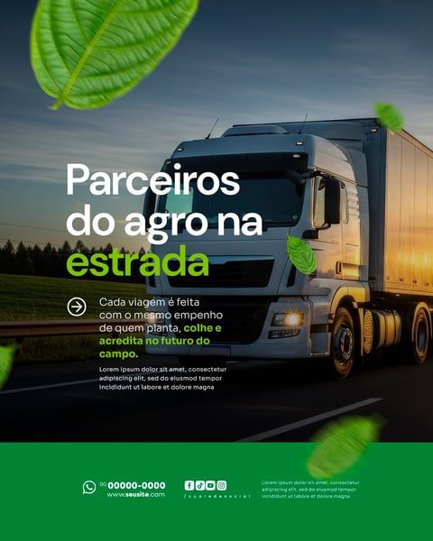 TRANSPORTADORA DE GRÃOS SOCIAL MEDIA PSD EDITÁVEL 4